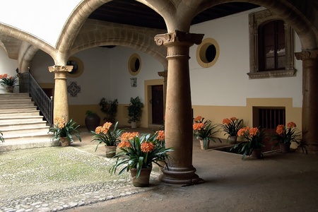 Interior Courtyard Housing - Palma de Mallorca - Balearic Islands - Spainのeditorial素材