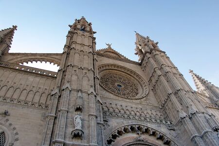 facade of the Cathedral - Palma de Mallorca - Balearic Islandsの写真素材