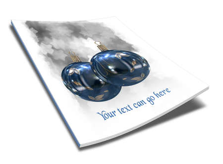 3D Christmas balls picture bookの写真素材