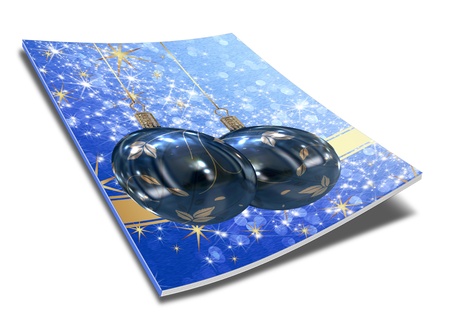 3D Christmas balls picture bookの写真素材