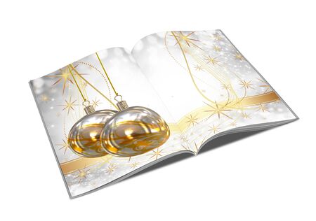 3D Christmas balls picture bookの写真素材