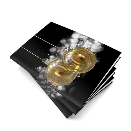 3D Christmas balls picture bookの写真素材