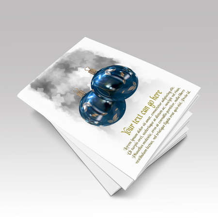 3D Christmas balls picture bookの写真素材
