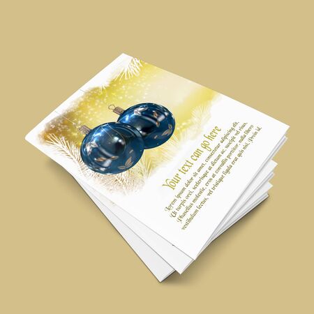 3D Christmas balls picture bookの写真素材
