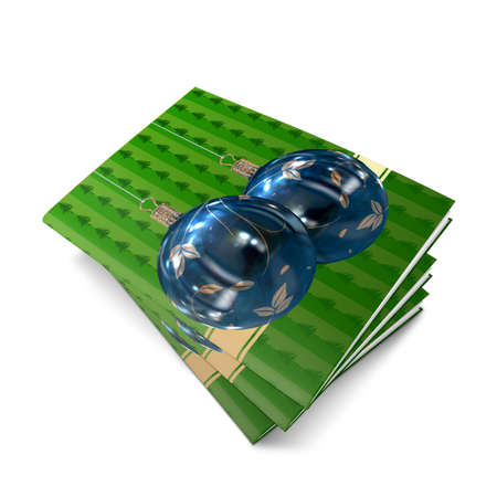 3D Christmas balls picture bookの写真素材