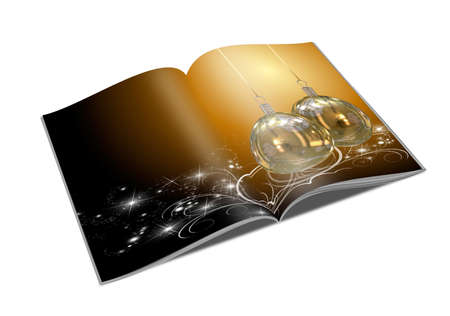 3D Christmas balls picture bookの写真素材