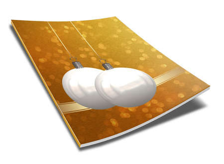 3D Christmas balls picture bookの写真素材
