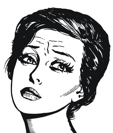 face of a beautiful womanの写真素材