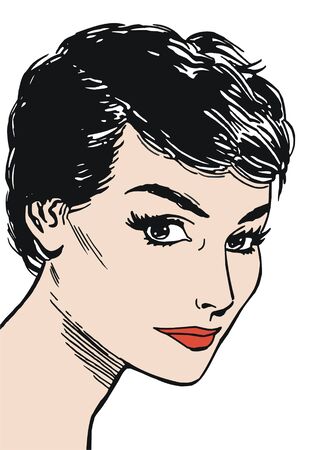 face of a beautiful womanの写真素材