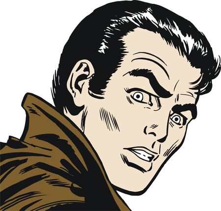 illustration of a businessman, drawn in comic styleの写真素材