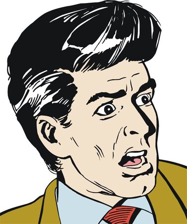 illustration of a businessman, drawn in comic styleの写真素材