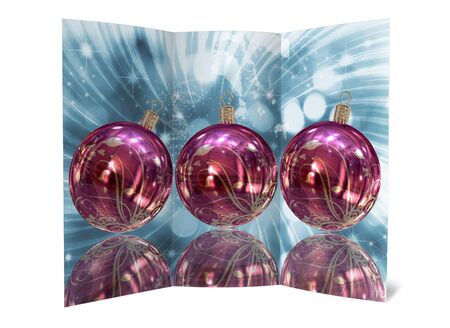 Christmas balls card illustration の写真素材