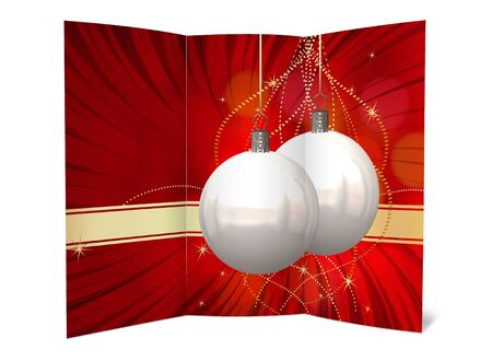 Christmas balls card illustration の写真素材