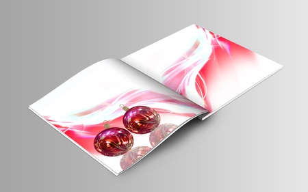 Christmas balls card illustration の写真素材