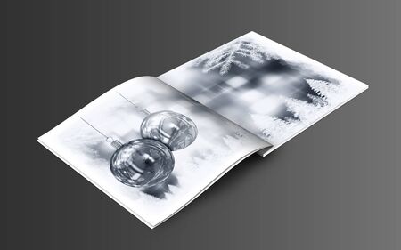 Christmas balls card illustration の写真素材
