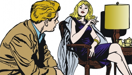 Illustration of couple of loversの写真素材