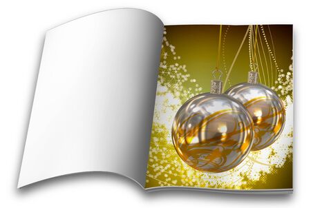 Collection of Isolated Christmas balls picture booksの写真素材