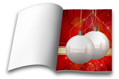 Collection of Isolated Christmas balls picture booksの写真素材