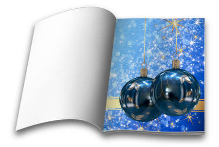 Collection of Isolated Christmas balls picture booksの写真素材