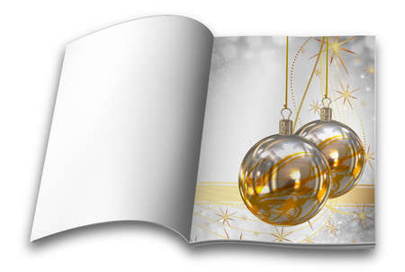 Collection of Isolated Christmas balls picture booksの写真素材