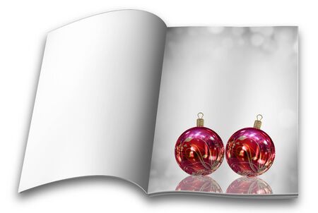 Collection of Isolated Christmas balls picture booksの写真素材