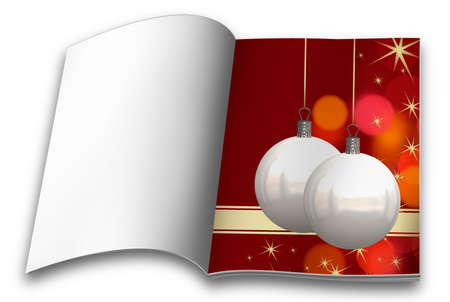 Collection of Isolated Christmas balls picture booksの写真素材