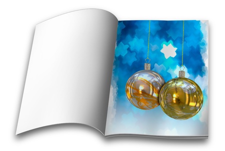 Collection of Isolated Christmas balls picture booksの写真素材