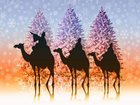 Christmas balls card illustration の写真素材