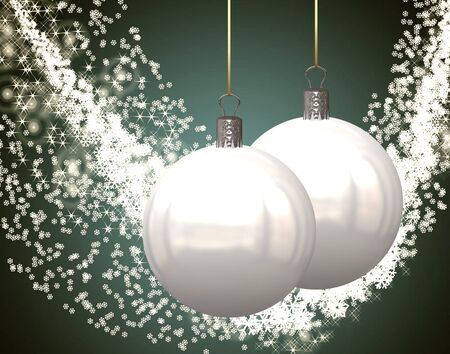 Christmas balls card illustration の写真素材