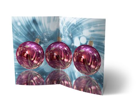 isolated 3d Christmas Balls brochure, Card Illustrationの写真素材