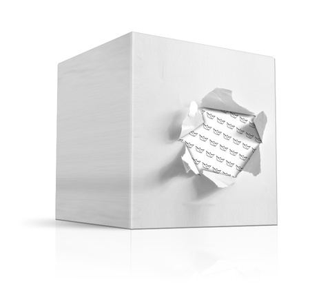 box on white backgroundの写真素材