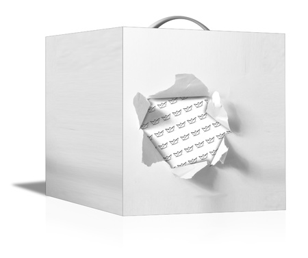 box on white backgroundの写真素材