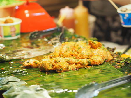 Fried Fish cake Thai cookingの写真素材