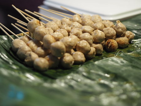 Pork grilled meat ballsの写真素材