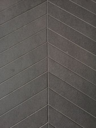 groove line on cement protect Anti slip ramp concrete rough surface texture floor gray color materialの写真素材