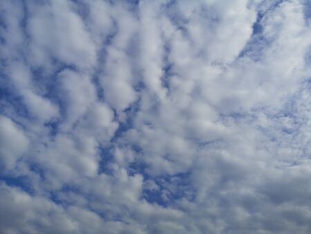 Altostratus white clouds in the blue sky natural background beautiful nature environment