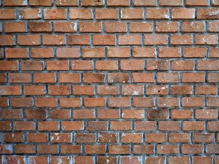Red brick block wall show Pattern stack block rough surface texture material background Weld the...
