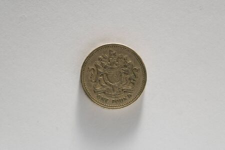 British currency - one pound coinの写真素材