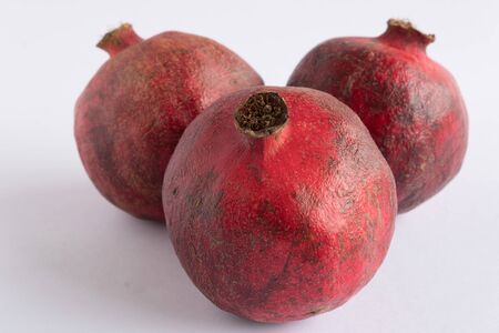 Pomegranate isolated on white background. Clipping Path. Full depth of fieldの写真素材