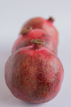 Pomegranate isolated on white background. Clipping Path. Full depth of fieldの写真素材