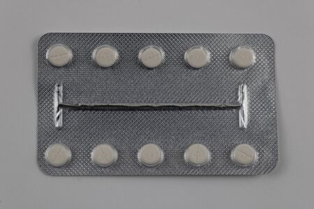 tablet of pills. photography of medicinal productsの写真素材