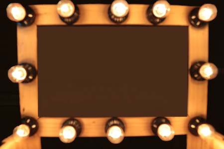 Abstract background light bulb, light yellow, blur, background, round light bulb yellowの写真素材