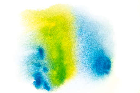 Colorful water color painting texture on white backgroundの写真素材