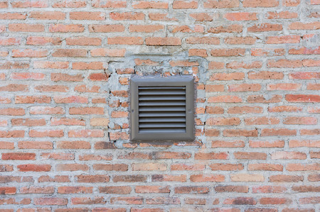 natural style brick wall with air ventの写真素材