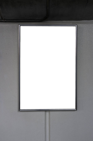 empty wall poster in bangkok train stationの写真素材