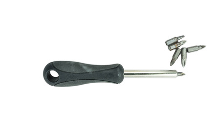screwdriver with replacement knot isolated in white background with clipping path