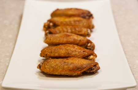 crispy fried chicken leg in home cooking styleの写真素材