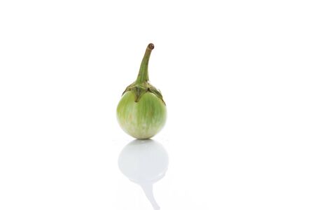 Close up Eggplant on white acrylic.This is high-key photoの写真素材