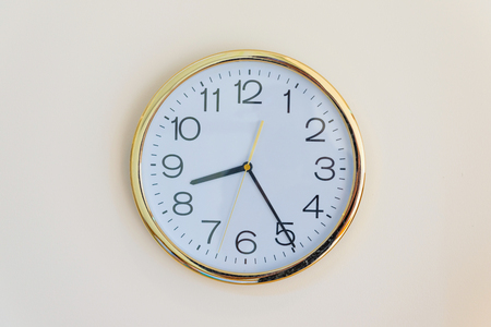 Wall clock, time measurement, close upの写真素材