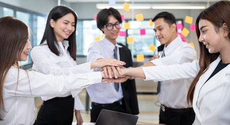 Group of asian young business people Meeting Conference working and communicatingの写真素材